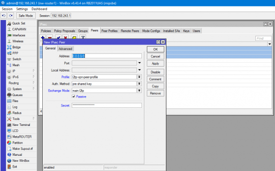 Apple ios mikrotik ipsec настройка vpn